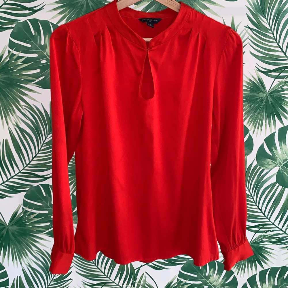 Burnt Sienna Keyhole Blouse